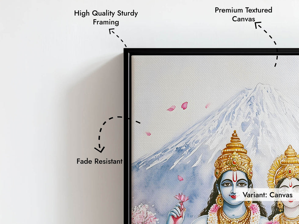 Lord Vishnu and Goddess Laxmi  - Vastu Painting