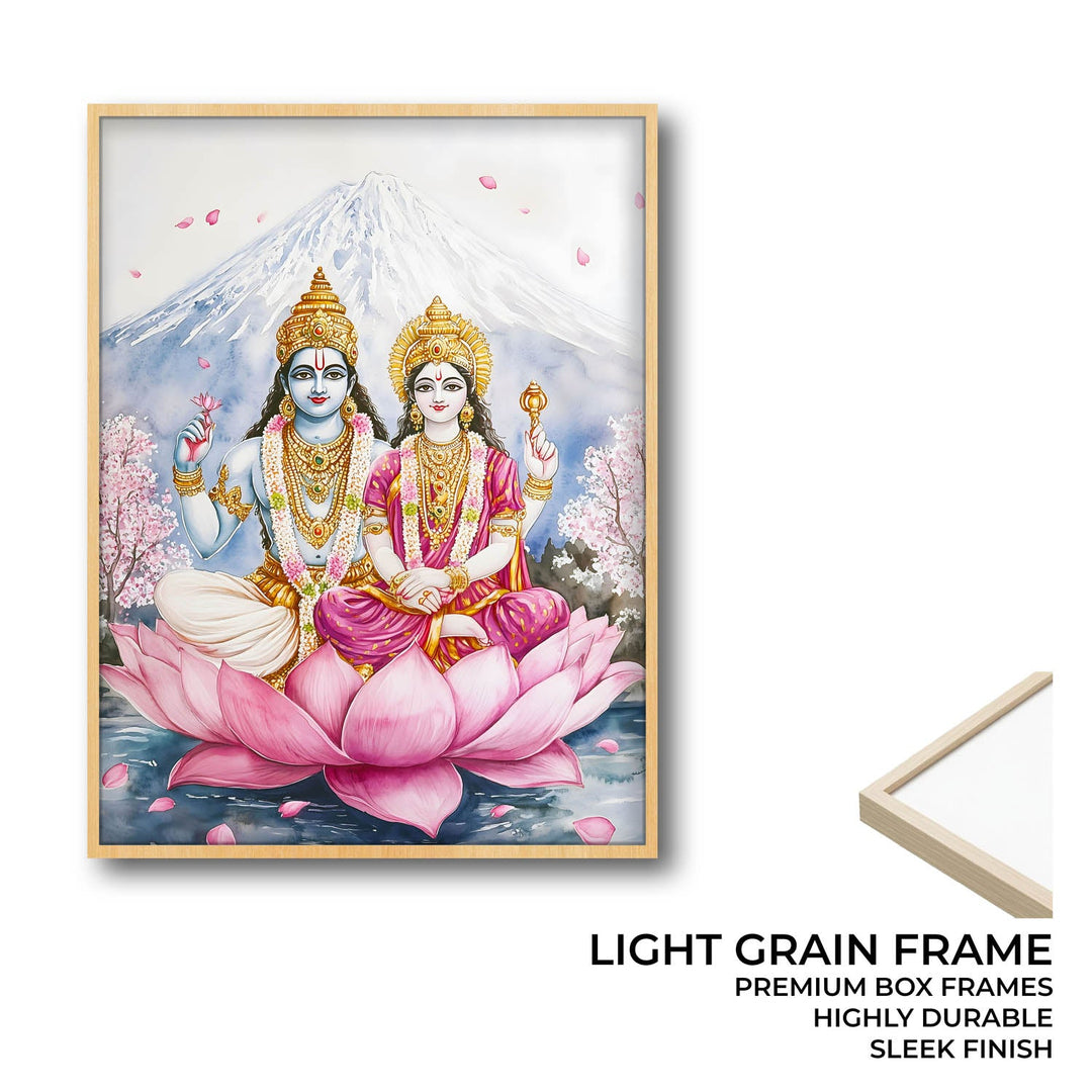 Lord Vishnu and Goddess Laxmi  - Vastu Painting