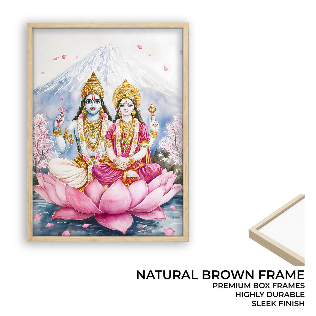 Lord Vishnu and Goddess Laxmi  - Vastu Painting