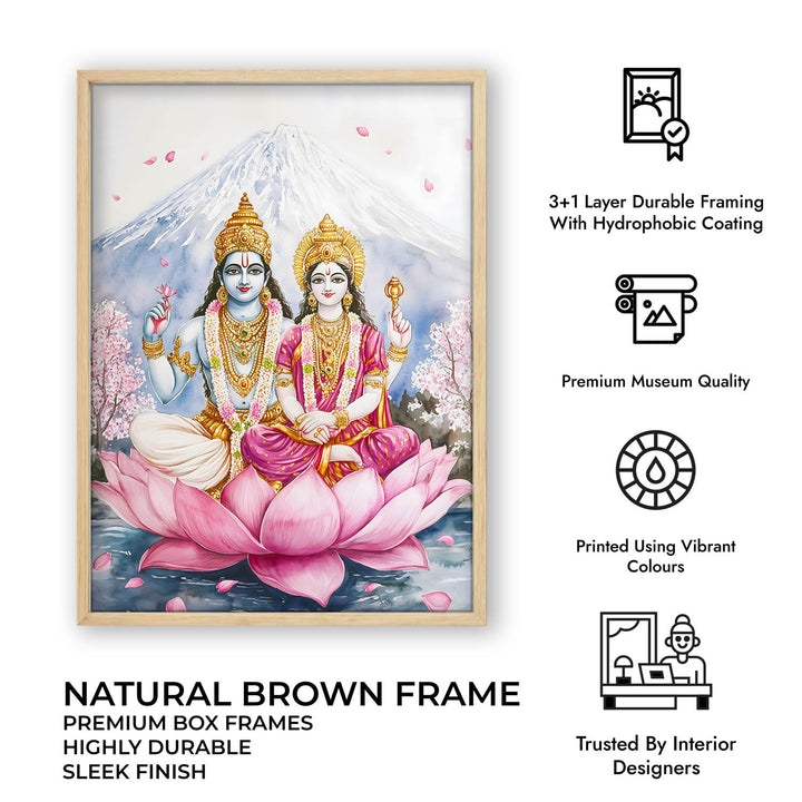 Lord Vishnu and Goddess Laxmi  - Vastu Painting