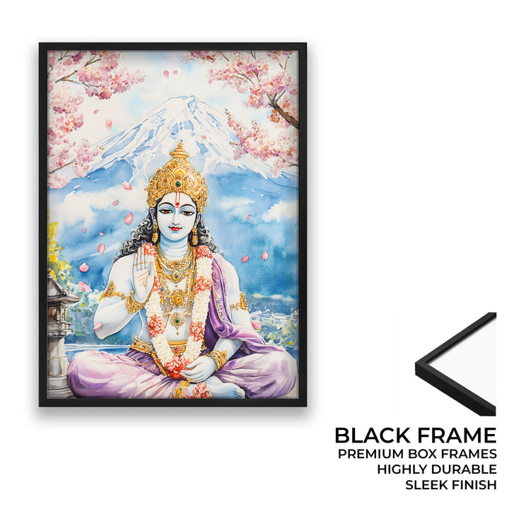 Lord Vishnu in Himalaya  - Vastu Painting