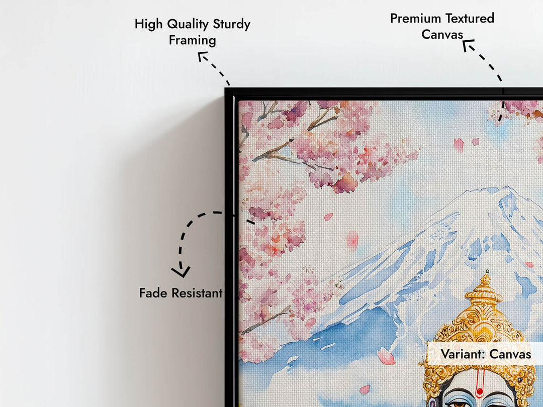 Lord Vishnu in Himalaya  - Vastu Painting