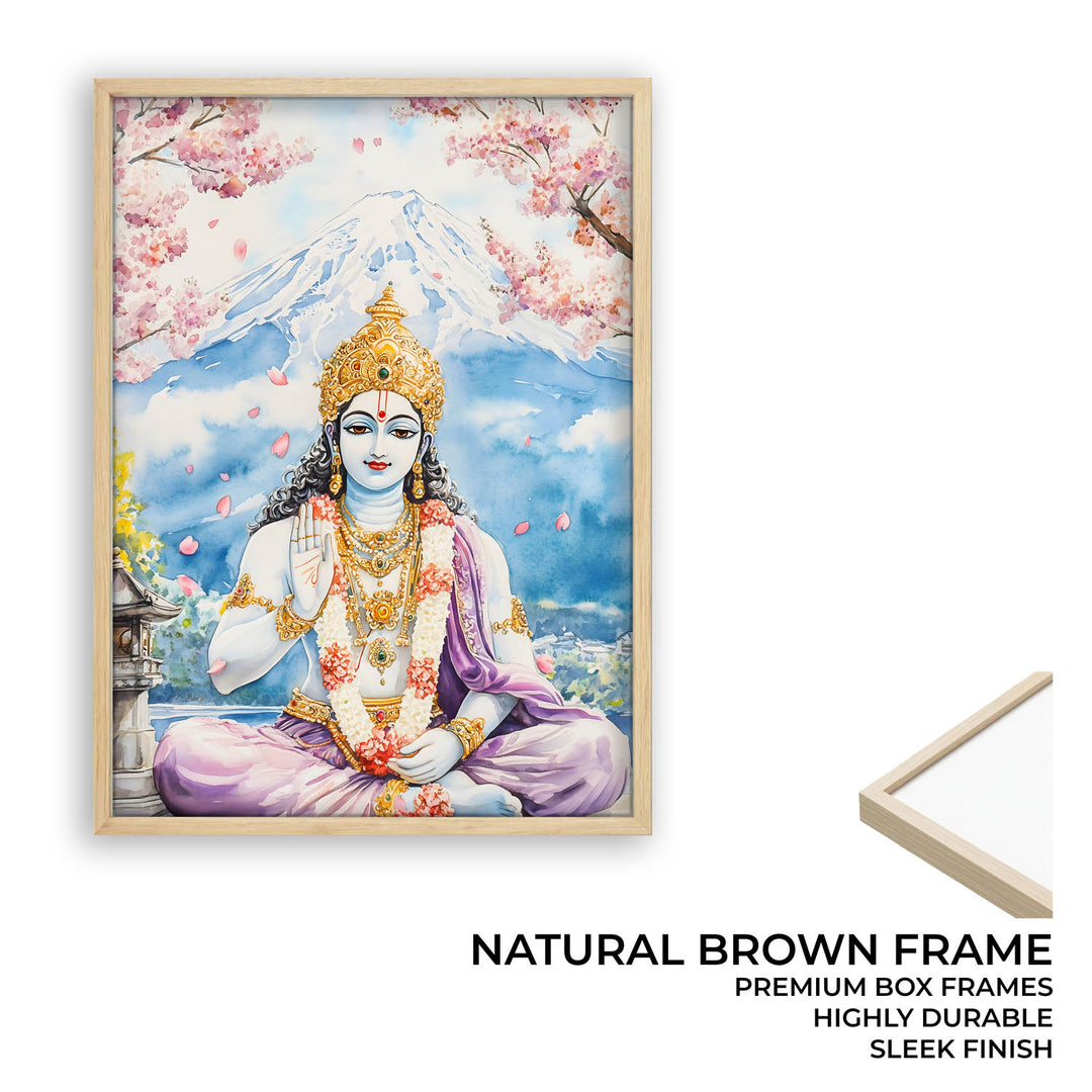 Lord Vishnu in Himalaya  - Vastu Painting