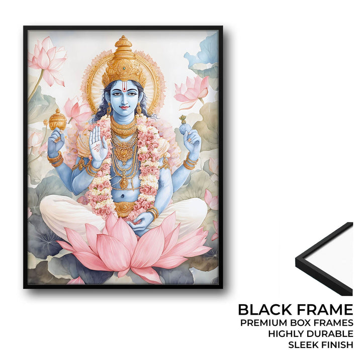 Lord Vishnu on Lotus - Vastu Painting