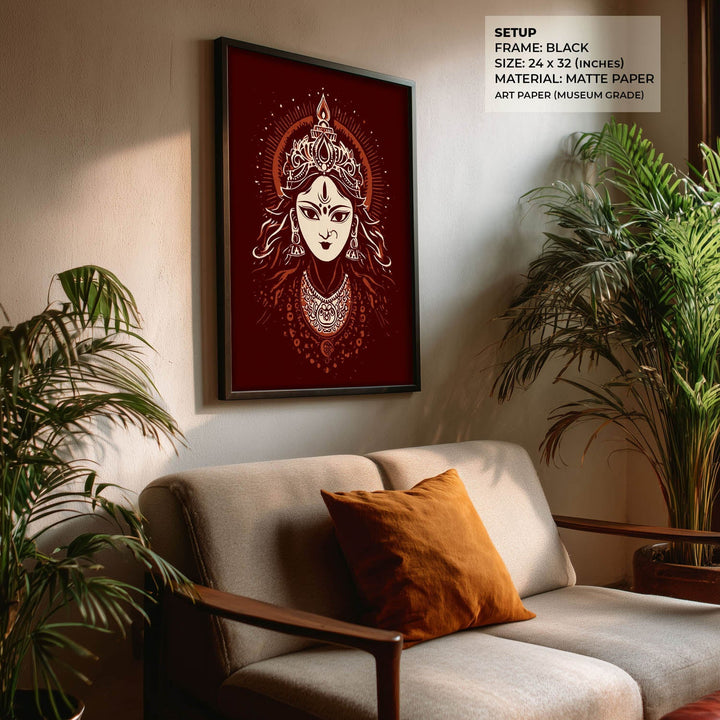 Maa Durga Painting – Divine Shakti Wall Art