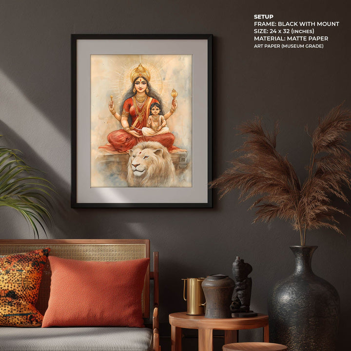 Maa Durga - Vastu Painting