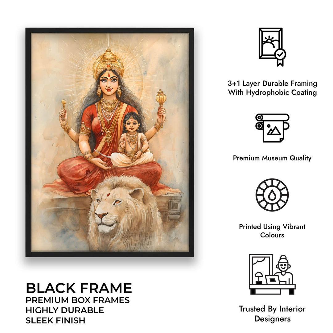 Maa Durga - Vastu Painting