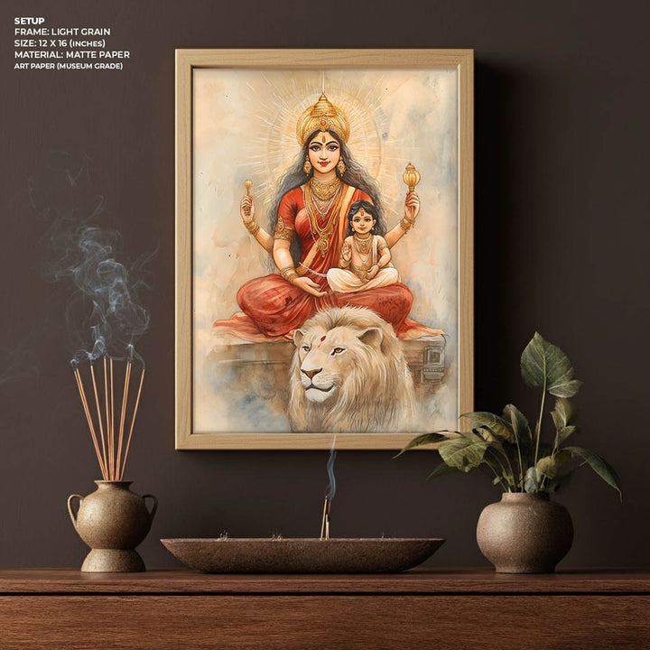 Maa Durga - Vastu Painting