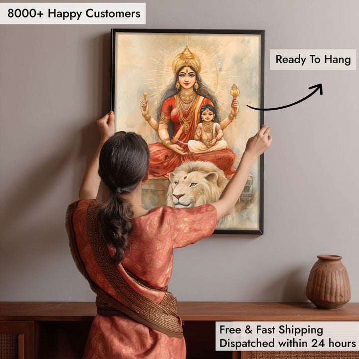 Maa Durga - Vastu Painting