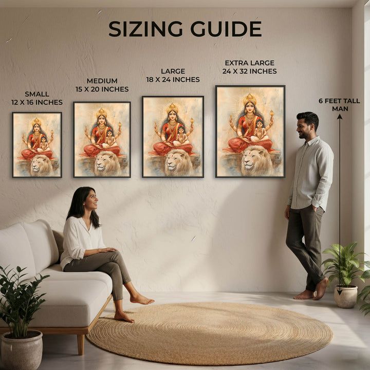 Maa Durga - Vastu Painting