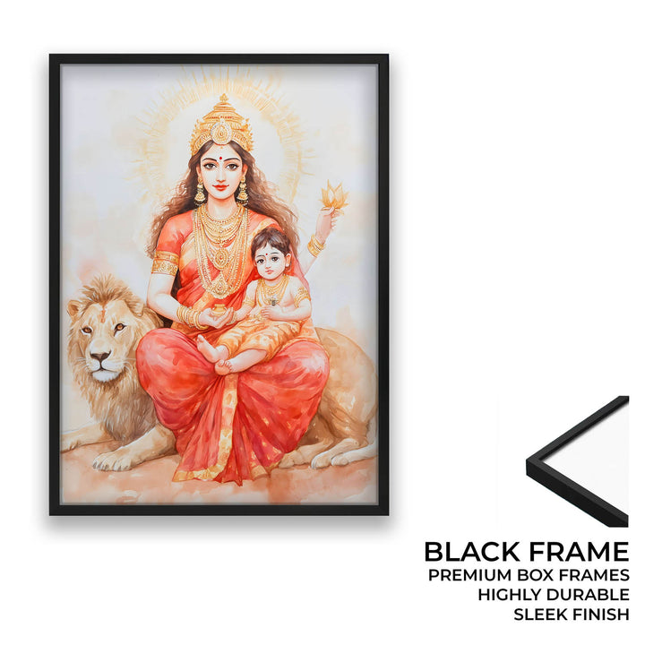 Maa Durga on Lion - Vastu Painting