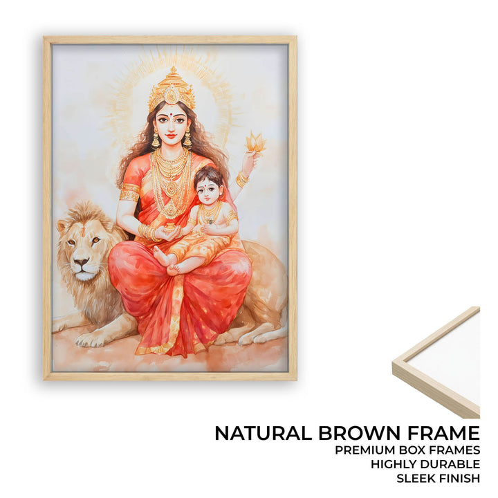 Maa Durga on Lion - Vastu Painting