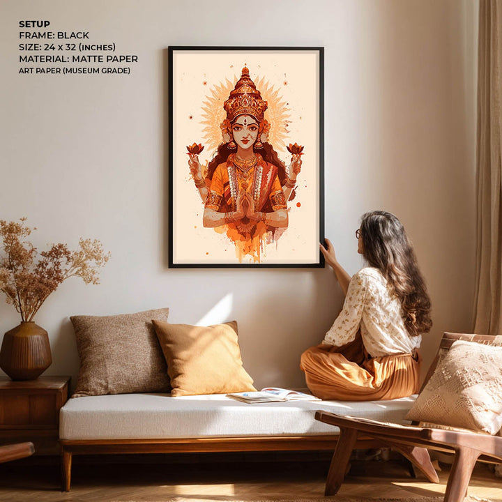 Mahalakshmi Painting – Goddess of Prosperity Wall Art