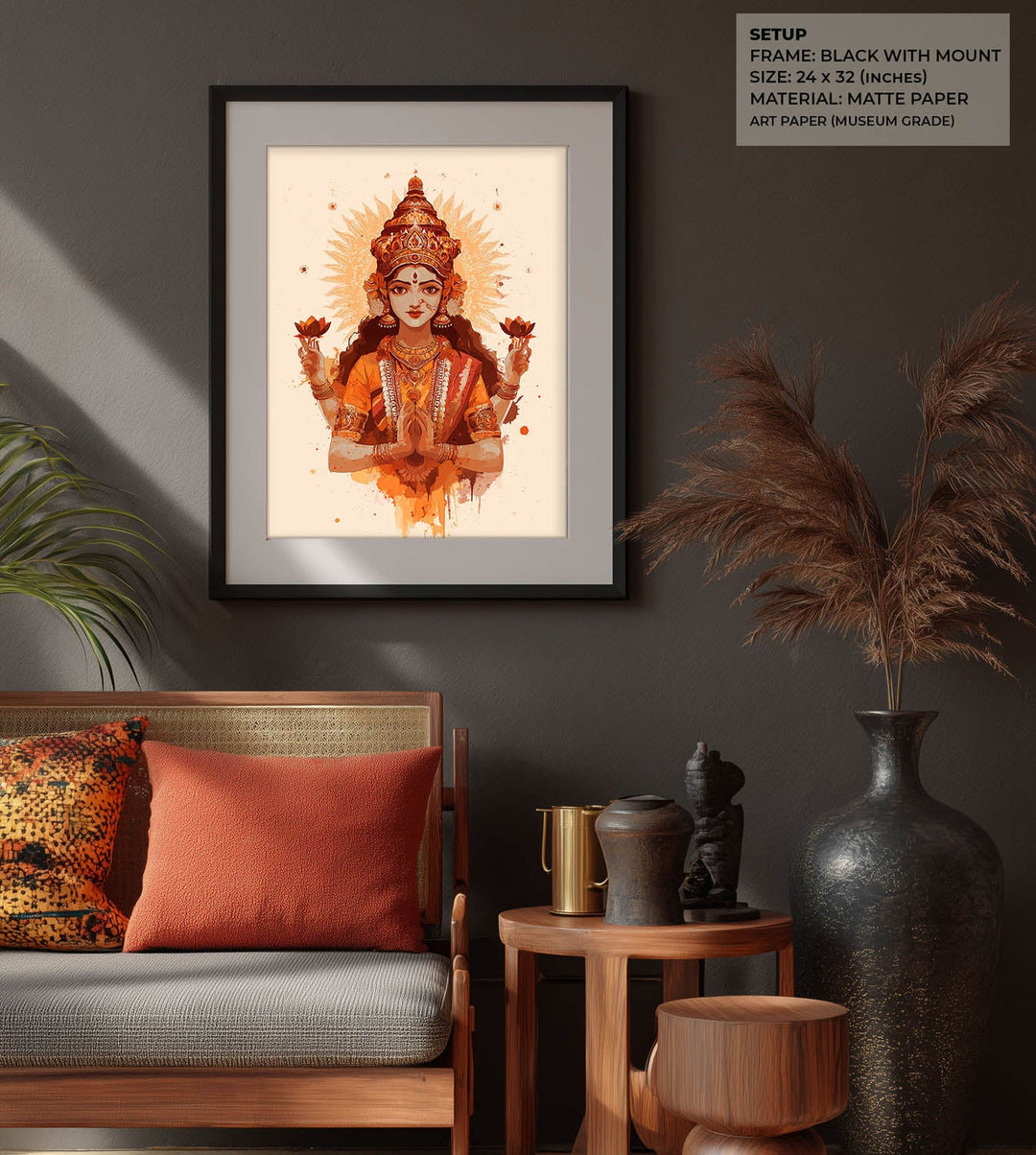 Mahalakshmi Painting – Goddess of Prosperity Wall Art