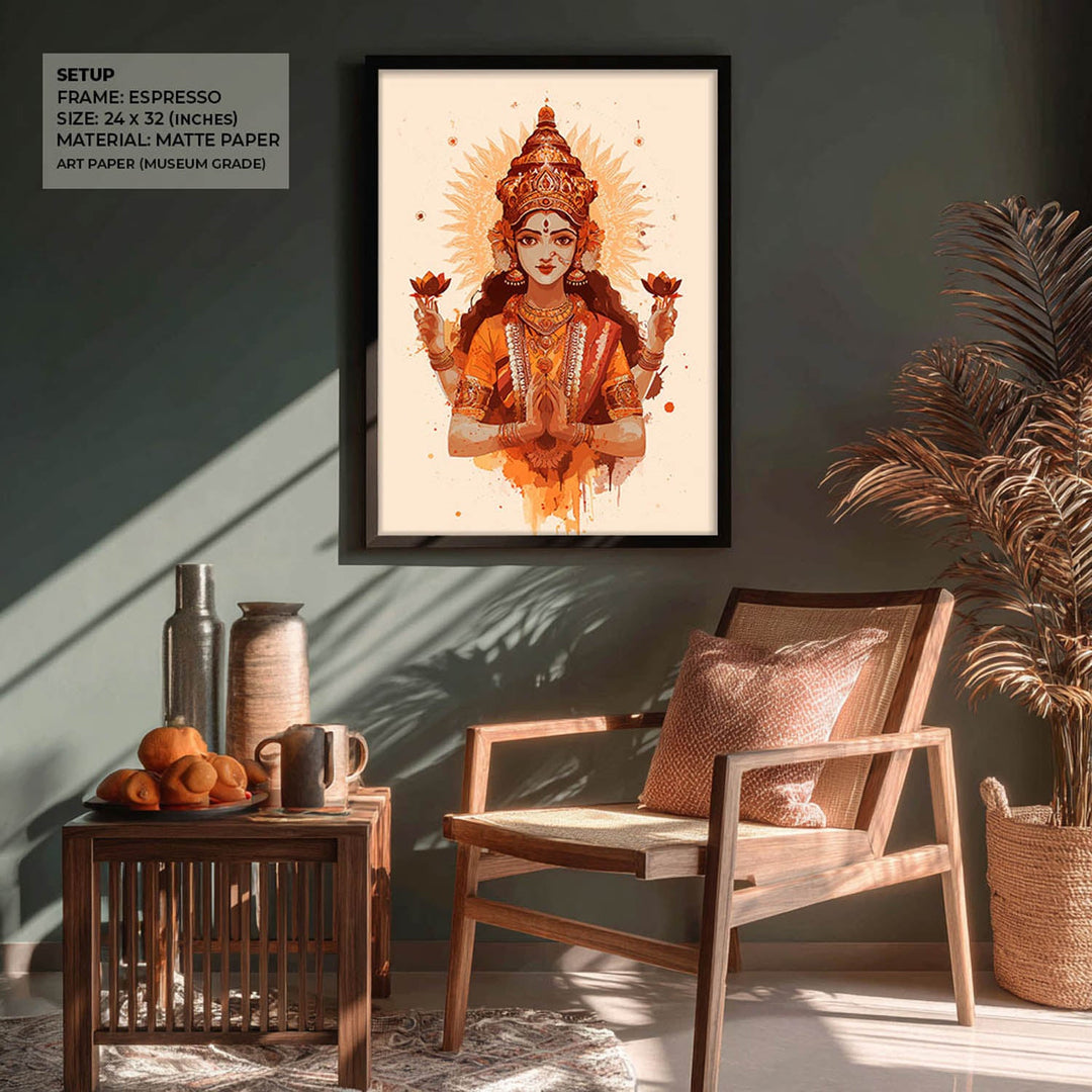 Mahalakshmi Painting – Goddess of Prosperity Wall Art