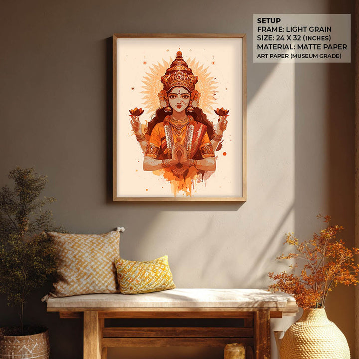 Mahalakshmi Painting – Goddess of Prosperity Wall Art