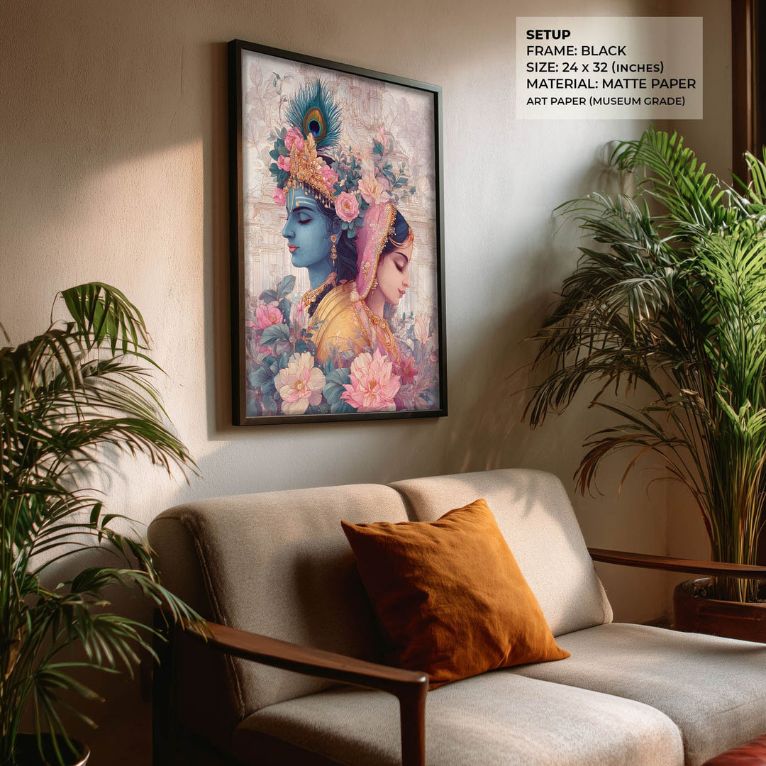 Radha Krishna Divine Painting – Vastu Wall Art