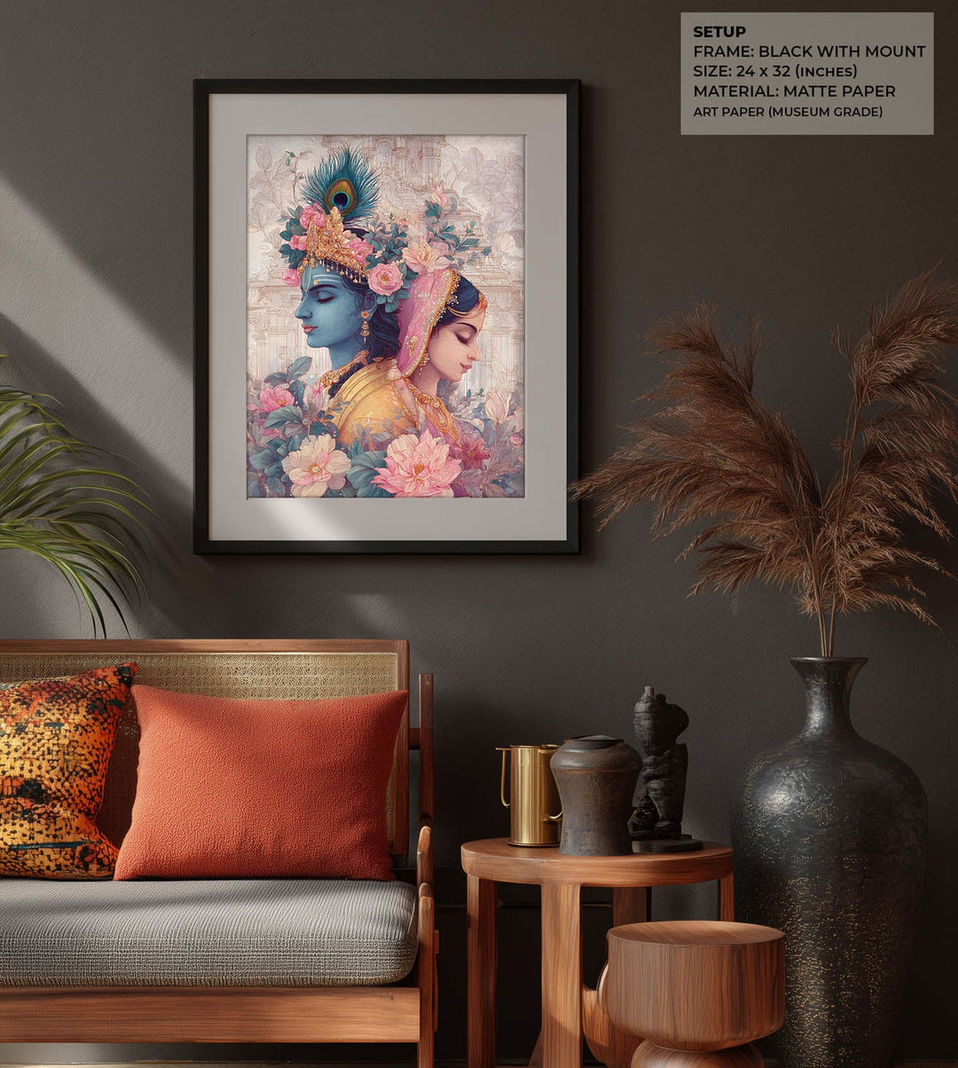 Radha Krishna Divine Painting – Vastu Wall Art
