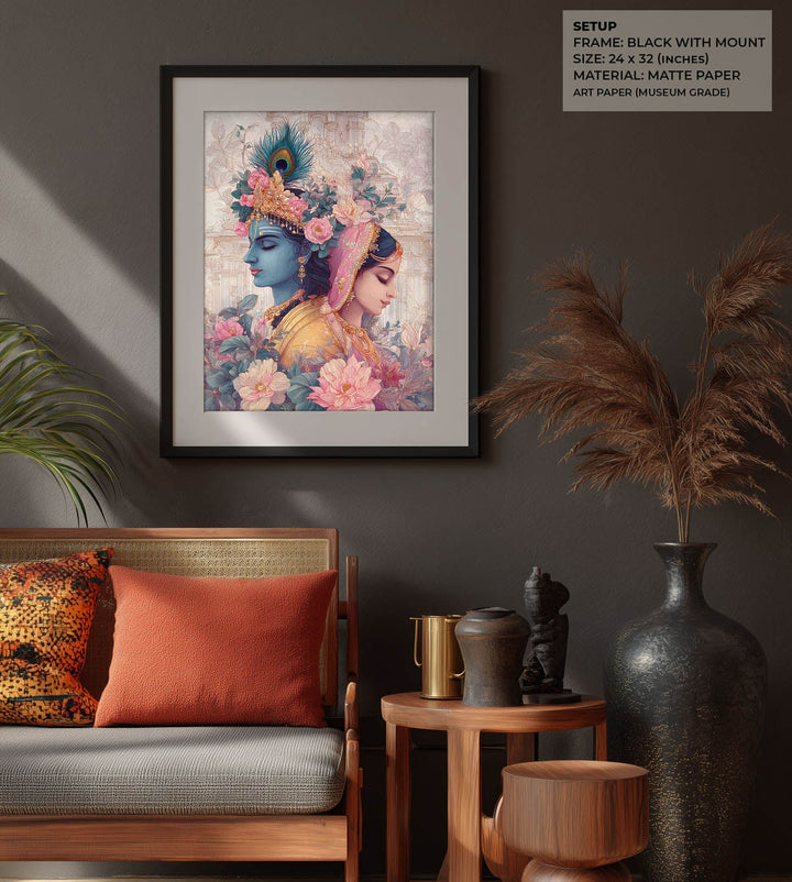Radha Krishna Divine Painting – Vastu Wall Art