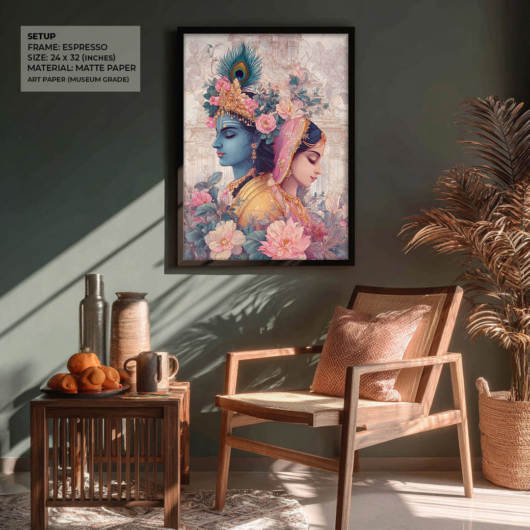 Radha Krishna Divine Painting – Vastu Wall Art