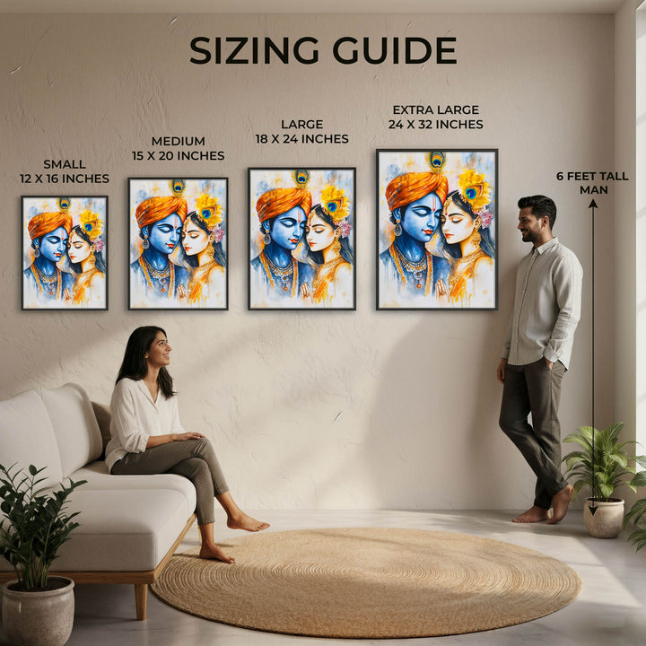 Radha & Krishna - God Painting