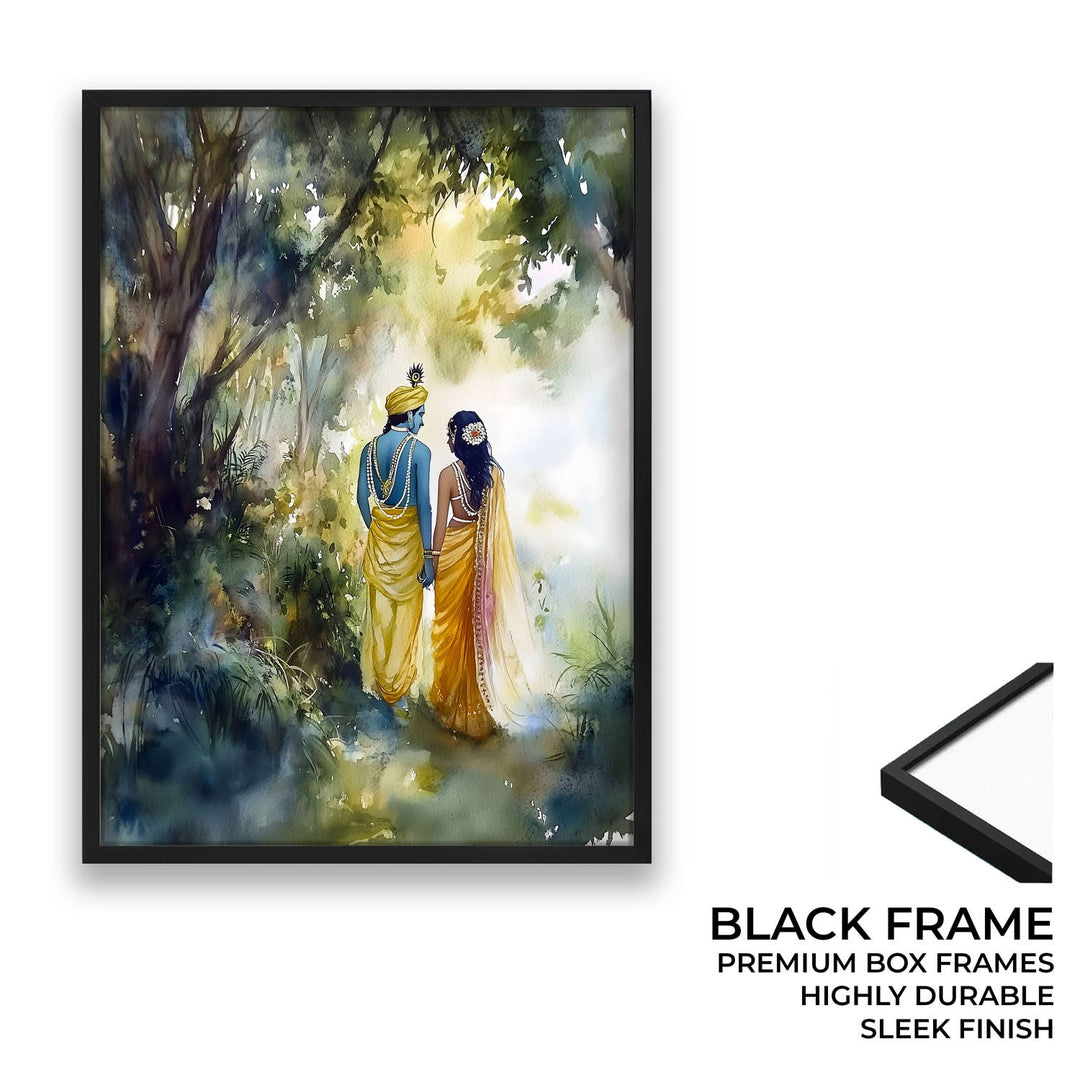 Radha & Krishna in Forest  - Vastu Painting
