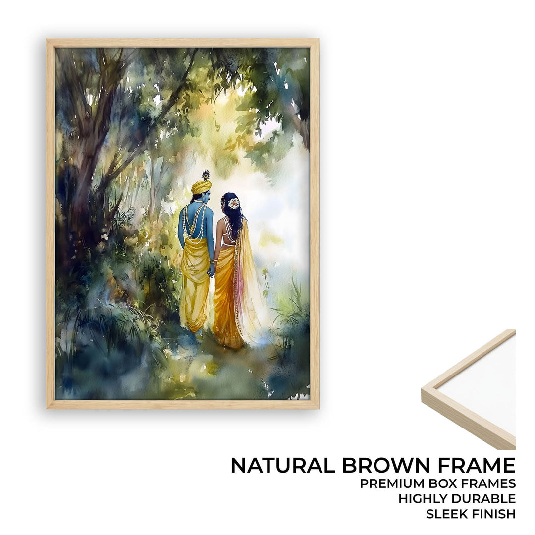 Radha & Krishna in Forest  - Vastu Painting