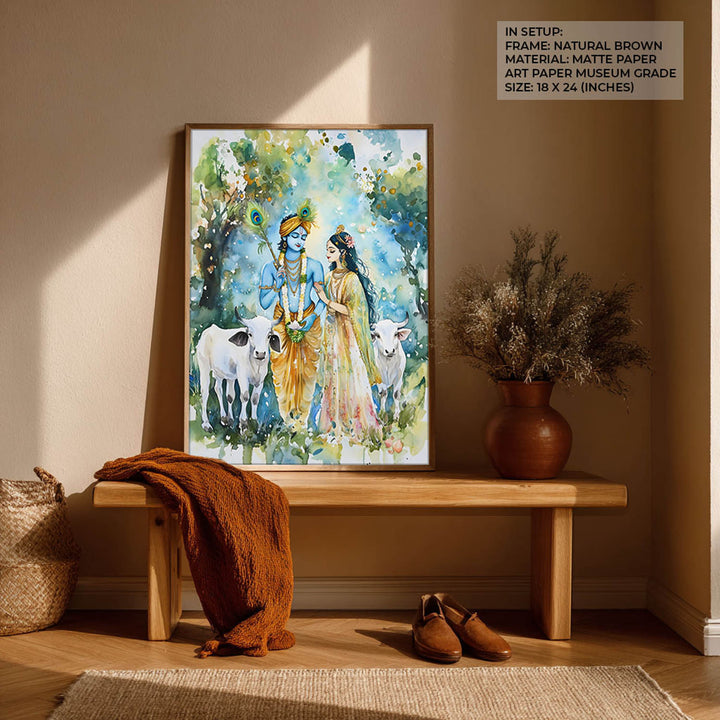 Radha & Krishna with Cows - Vastu Painting