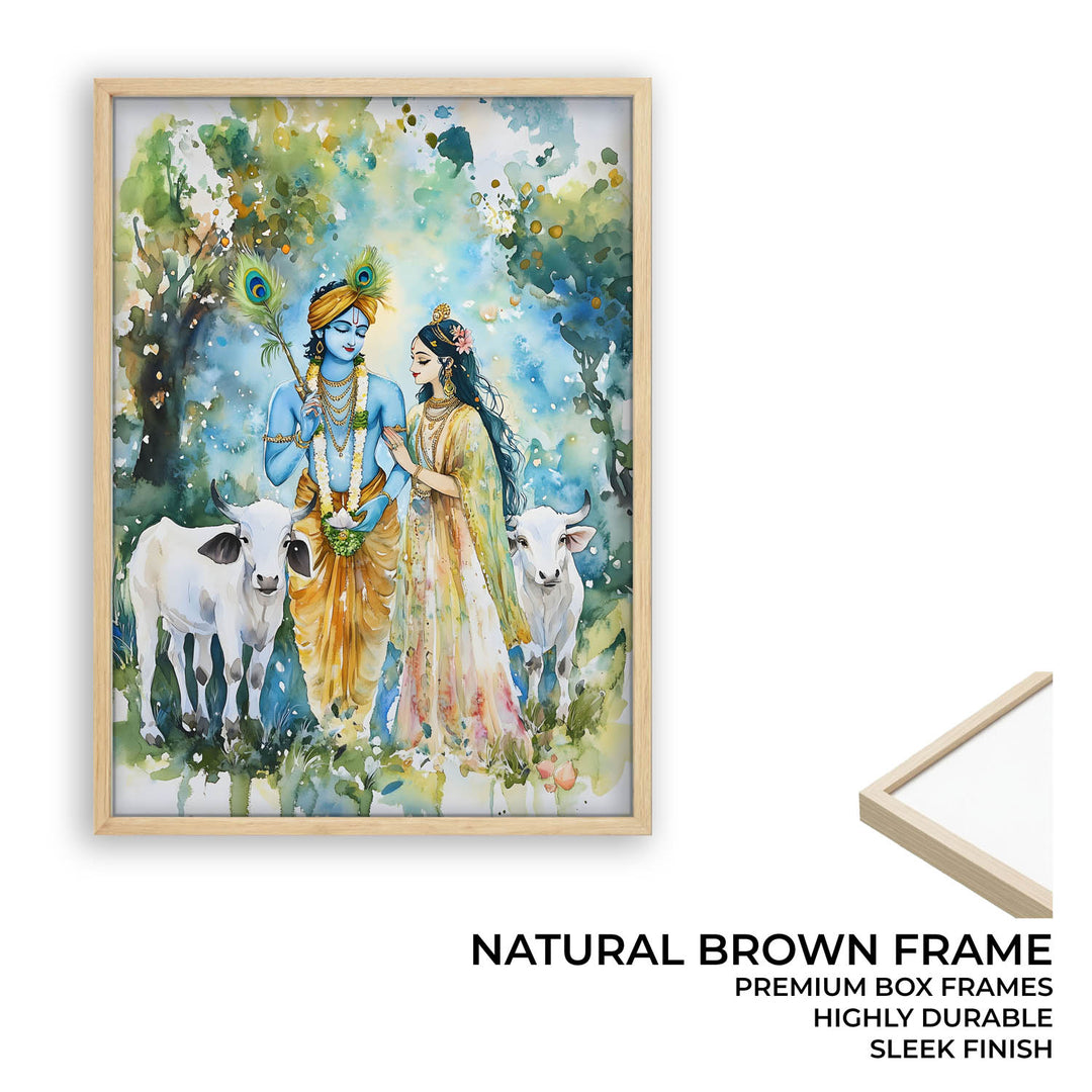 Radha & Krishna with Cows - Vastu Painting