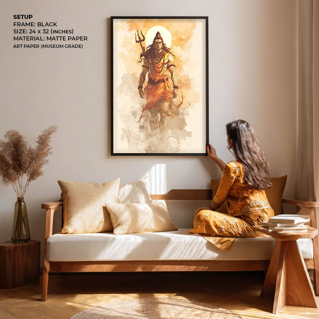 Radiant Shiv Painting – Mahadev Wall Art