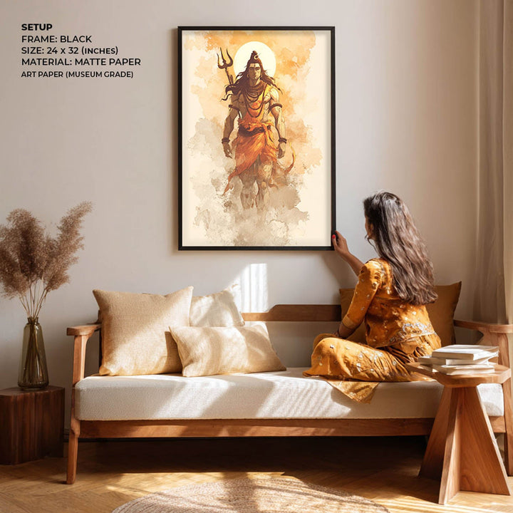 Radiant Shiv Painting – Mahadev Wall Art