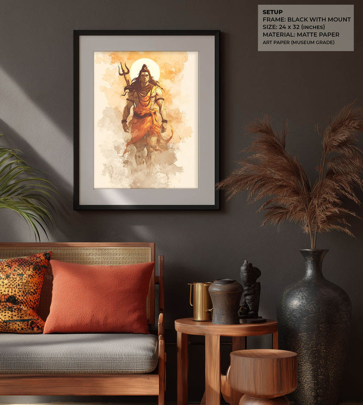 Radiant Shiv Painting – Mahadev Wall Art