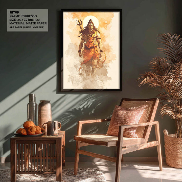 Radiant Shiv Painting – Mahadev Wall Art