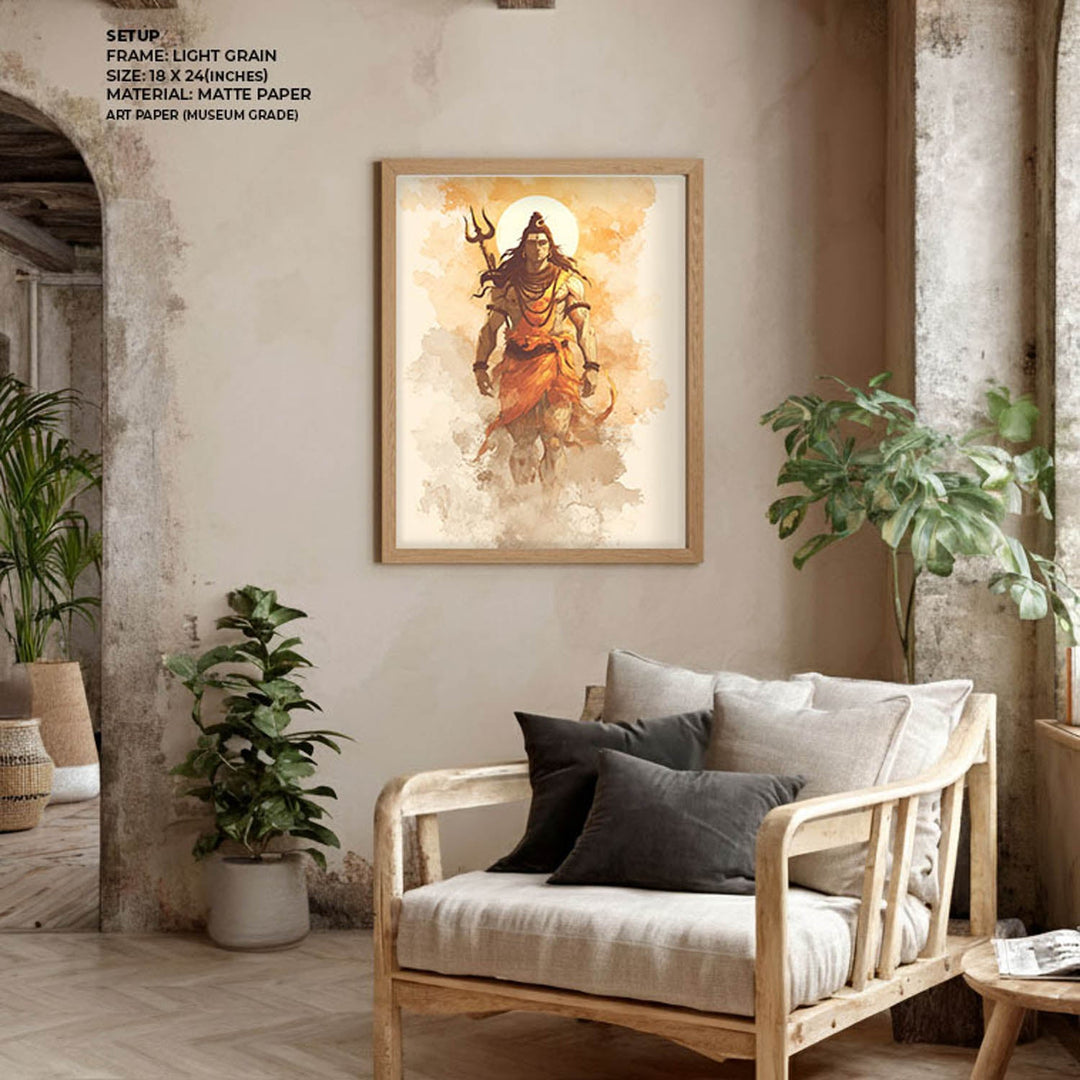 Radiant Shiv Painting – Mahadev Wall Art