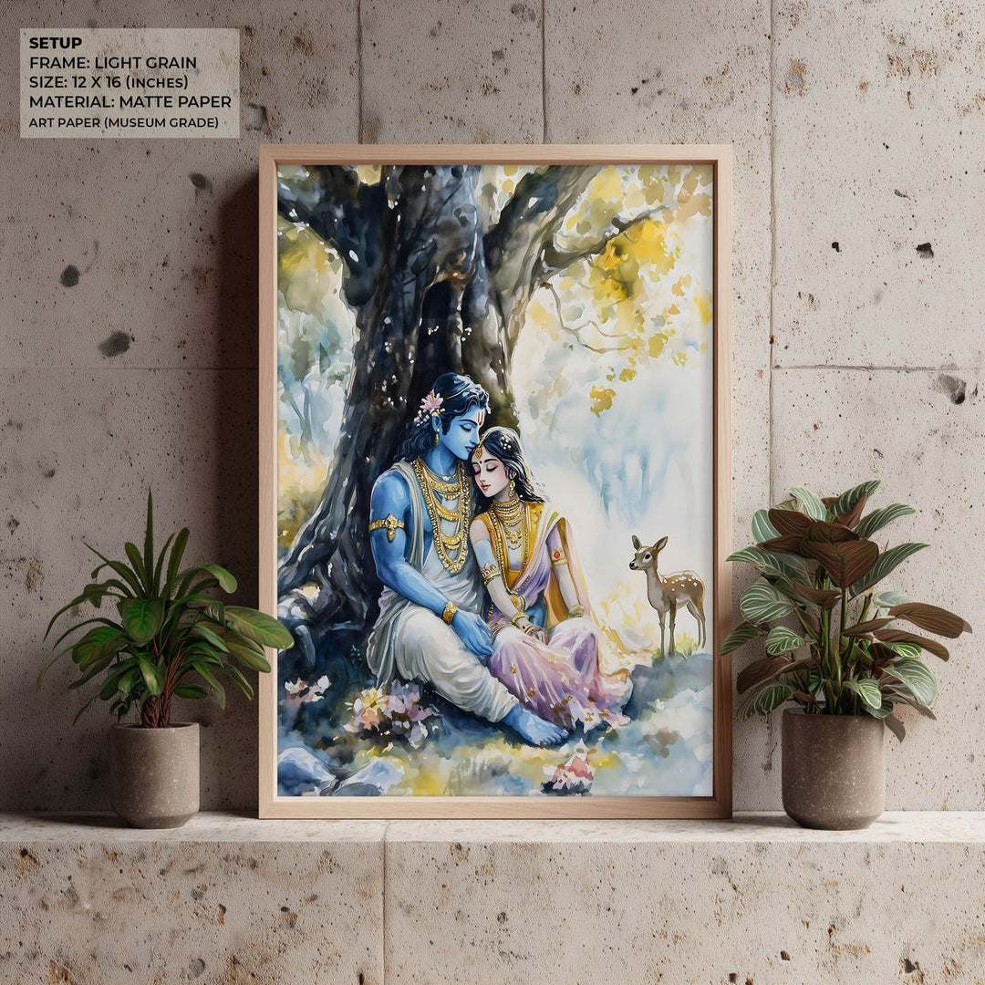 Ram Sita in Forest - Vastu Painting