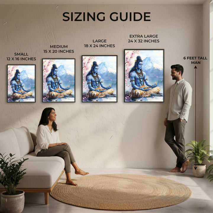 Shiv Ji in Himalaya - Vastu Painting