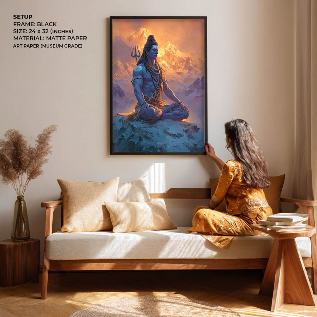 Shiv Meditation Painting – Lord Shiva Wall Art
