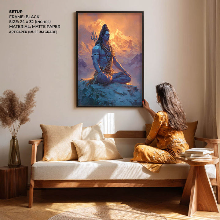 Shiv Meditation Painting – Lord Shiva Wall Art