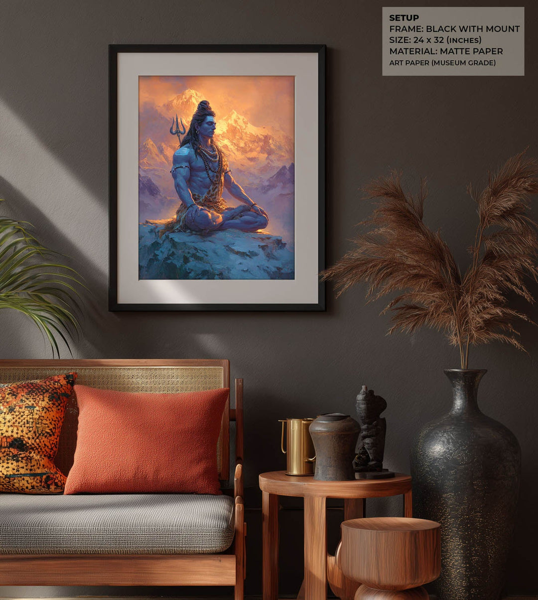 Shiv Meditation Painting – Lord Shiva Wall Art