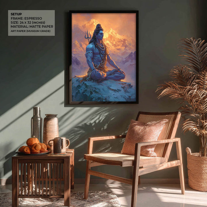 Shiv Meditation Painting – Lord Shiva Wall Art