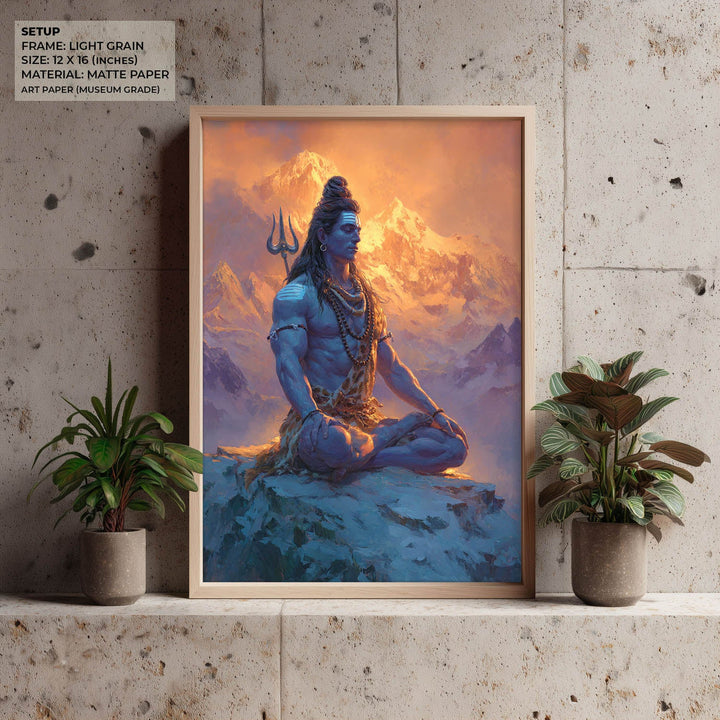 Shiv Meditation Painting – Lord Shiva Wall Art