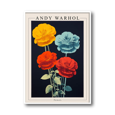 flowers-andy-warhol art print - High-quality canvas print from Raremango