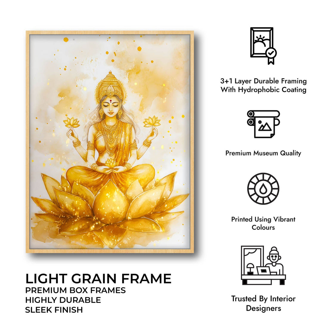 Goddess Laxmi on Lotus - Vastu Painting