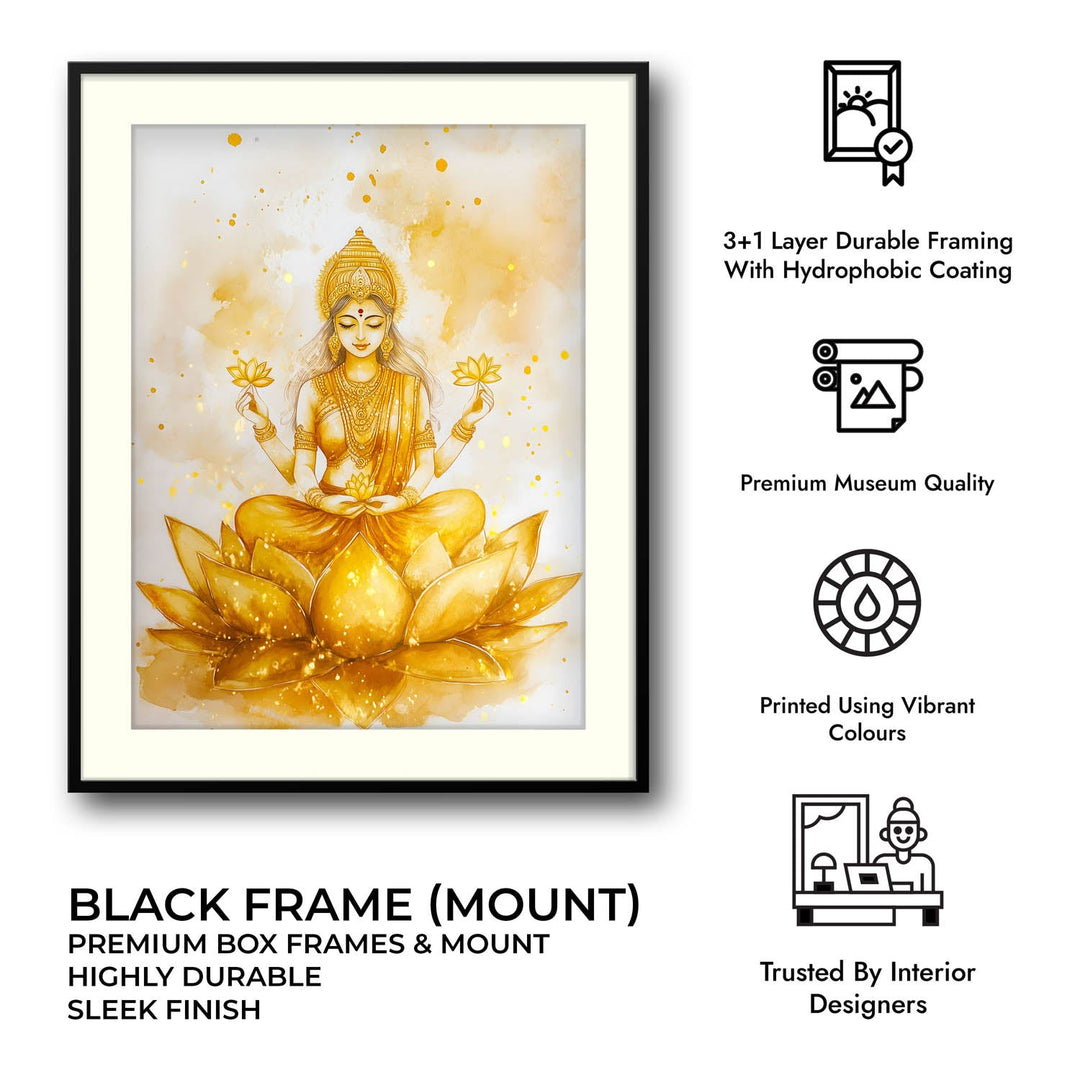 Goddess Laxmi on Lotus - Vastu Painting