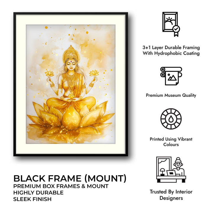 Goddess Laxmi on Lotus - Vastu Painting