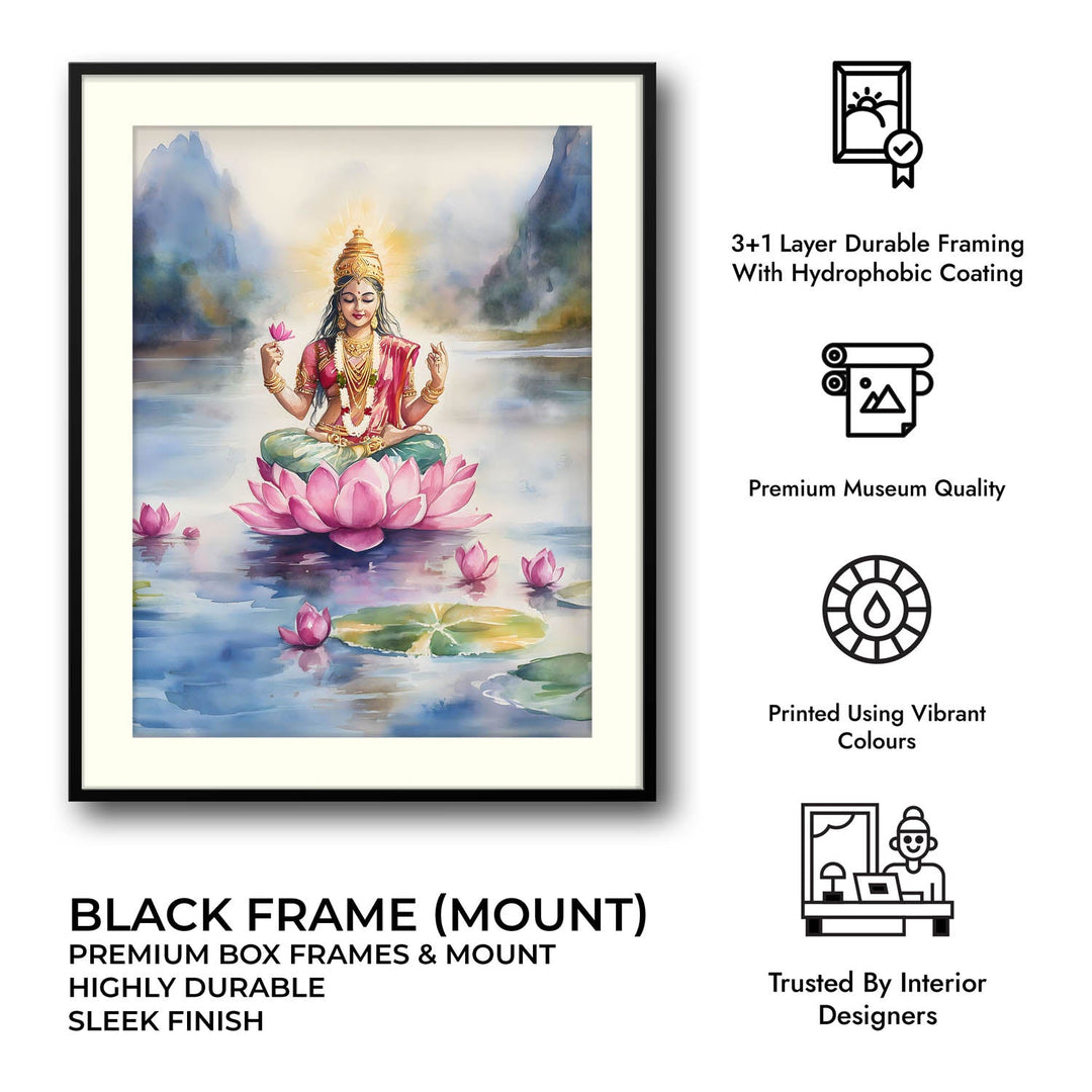 Goddess Lakshmi in Lake - Vastu Painting