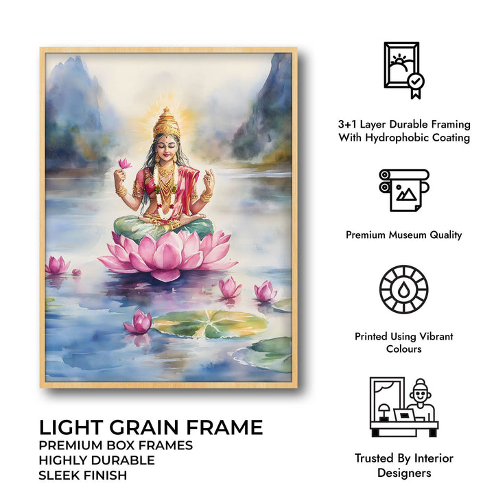 Goddess Lakshmi in Lake - Vastu Painting