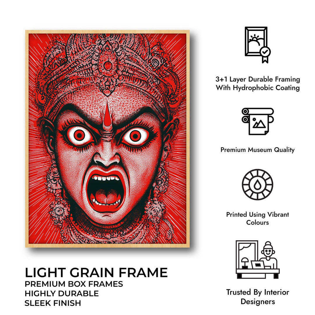 Goddess Kali Angry - Vastu Painting