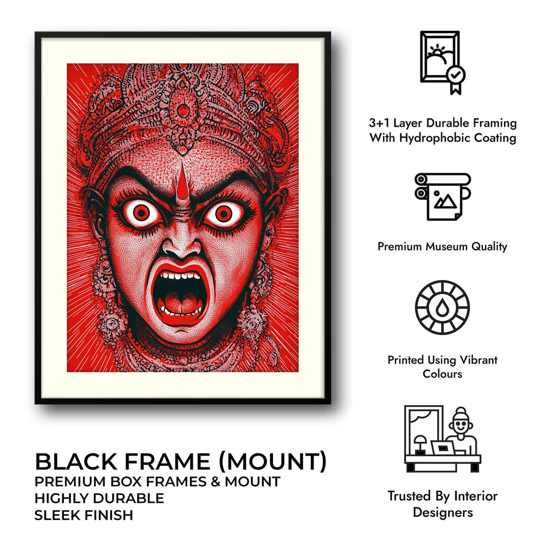 Goddess Kali Angry - Vastu Painting