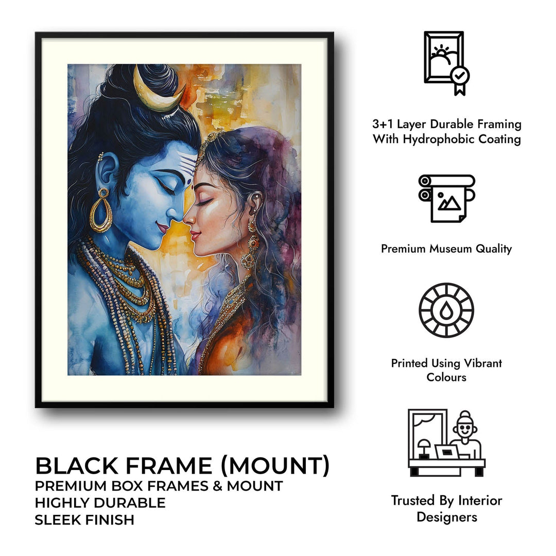 Lord Shiva and Goddess Parvati - Vastu Painting